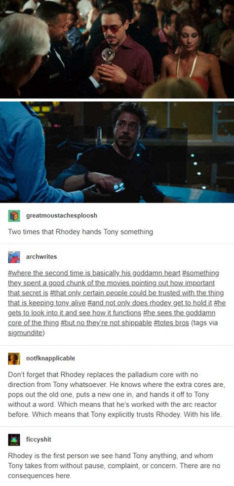 Tony Stark Rhodey, Tony And Howard Stark, Tony Stark Tumblr, Rhodey Tony, Iron Husbands, Tony Stark X Dr Strange, Tony And Steve, Tony Stank, Marvel Headcanon