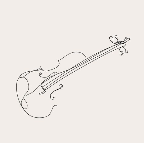 Violin Line Drawing, Violin Graphic Design, Violin Line Art, Violin Doodle, Violin Outline, Violin Tattoo Ideas, Violin Art Drawing, Line Art Music, Violin Illustration