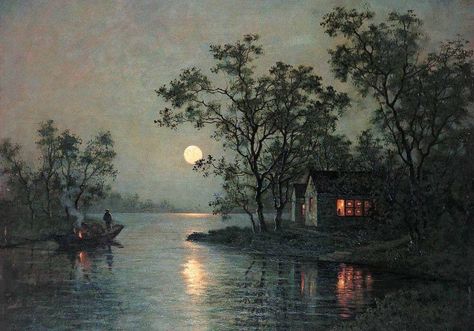 Olga Tuleninova 🦋 pe Twitter: „Yan Wenliang (1893-1990) - Moon river https://t.co/1Rhk7jx6RN” / Twitter Moonlight Painting, Chinese Landscape Painting, River Painting, Art Paintings For Sale, Art Ancien, Chinese Landscape, Night Landscape, Moon River, Landscape Drawings