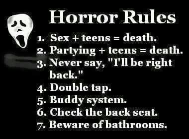 Horror rules Horror Fanatic, Scream Movie, Funny Horror, Movie Memes, Horror Icons, Horror Movie Characters, Best Horrors, Classic Horror, Halloween Horror