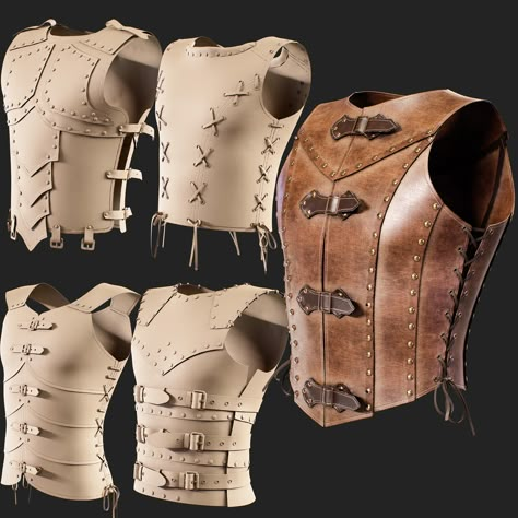 Medieval Leather Armor Men, Leather Armor Male, Leather Armor Dnd, Diy Leather Armor, Leather Armor Pattern, Medieval Leather Armor, Leather Armour, Medieval Cosplay, Armor Ideas