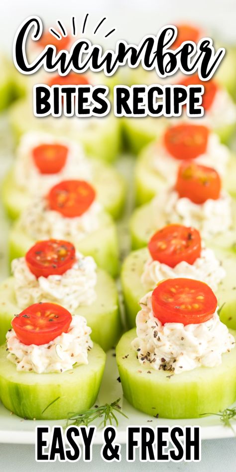 Cucumber bites are a refreshing appetizer that makes a great addition to any get-together. These bitesize appetizers only take a few minutes to whip together. Cucumber Bites Appetizers, Dill Cream Cheese, Cucumber Appetizers, Fresh Appetizers, Cold Appetizer, Cucumber Slices, Cucumber Bites, Bite Size Appetizers, Cold Appetizers