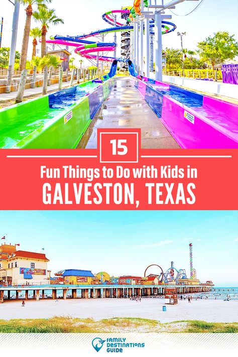 Dreaming about a family vacation to Galveston, TX and looking for things to do? We’re FamilyDestinationsGuide, and we’re here to help: Discover the most fun things to do in Galveston with kids - so you get memories that last a lifetime! #galveston #galvestonthingstodo #galvestonwithkids #galvestonactivities Texas Beach Vacation, Galveston Texas Vacation, Houston Vacation, Family Vacations In Texas, Galveston Beach, Texas Beaches, Texas Vacation, Texas Trip, Visit Texas