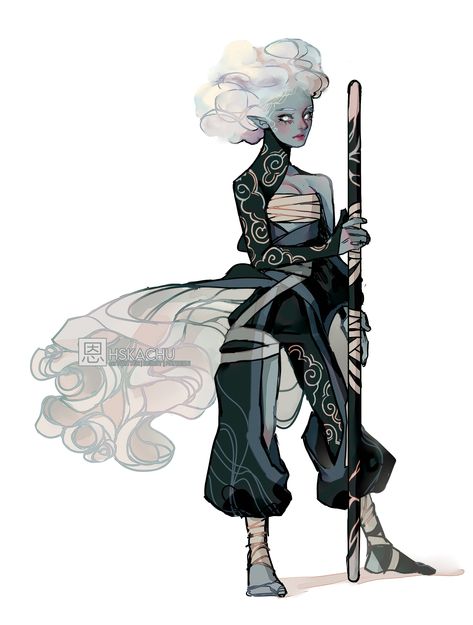 Wind Character Design, Air Genasi Monk, Eladrin Dnd, Air Genasi, Monk Dnd, Dungeons And Dragons Characters, Dnd Art, Fantasy Inspiration, Female Character Design