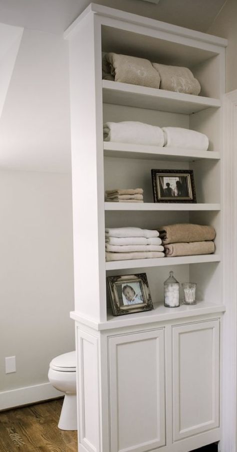 Bathroom Linen Cabinet With Hamper, Bathroom Storage Remodel, Cabinet Over Toilet Ideas, Master Bath Storage, Bathroom Storage Tower, Green Bathroom Ideas, Bathroom Ideas 2024, 2024 Design Trends, Bathroom Ideas Apartment