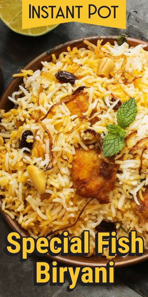 Fish Breyani Recipes, Fish Biryani Recipe Indian, Crock Pot Fish, Slow Cooker Fish, Fish Biryani Recipe, Instant Pot Fish, Spice Magic, Easy Biryani Recipe, Fish Biryani