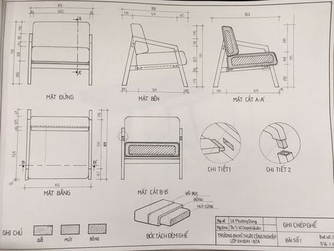 Furniture Details Drawing, Details Drawing, Interior Design Sketchbook, Drawing Furniture, Chair Drawing, Architecture Design Process, Woodworking Blueprints, Furniture Sketch, Furniture Design Sketches