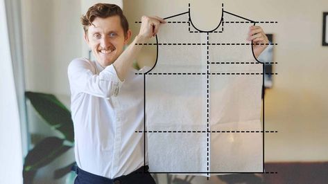 Mens Shirt Pattern Mens Shirt Pattern Sewing, Mens Button Up Shirt Pattern Free, Designer Shirt Pattern For Men, Mens Dress Shirt Pattern, How To Draft A Shirt, Mens Shirt Sewing Pattern, Men Shirt Pattern Design, How To Sew Mens Shirt, Mens Shirt Pattern Drafting