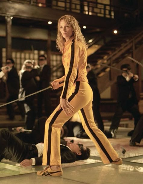 Kill Bill Outfit, Uma Thurman Kill Bill, Kill Bill Costume, Kill Bill Movie, Kill Bill Vol 1, Quentin Tarantino Movies, Tarantino Films, Fierce Women, Film Posters Vintage