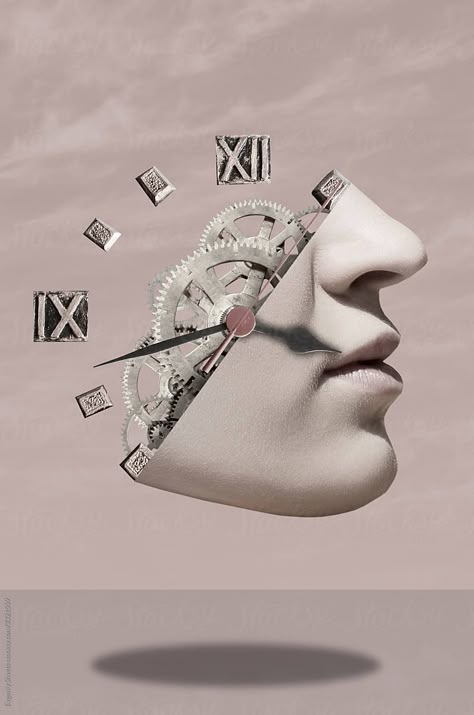 Dadaism Art, Simple Mechanics, Surreal Collage Art, Body Clock, Speculative Design, Surealism Art, Hybrid Art, Surreal Portrait, Modern Graphic Art