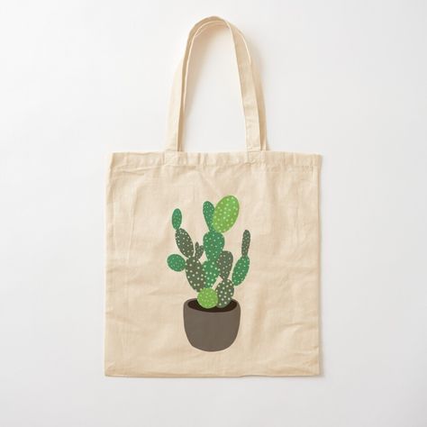 Tote Bag Illustration, Cactus Tote, Cactus Collection, Tote Bag Diy, Diy Cactus, Potted Cactus, Cactus Illustration, Bag Illustration, Bag Diy