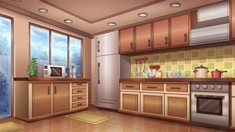 Gacha Life Backgrounds, Anime Houses, Kitchen Background, Anime House, Gacha Background, Episode Interactive, Anime Places, Background Anime, Episode Interactive Backgrounds