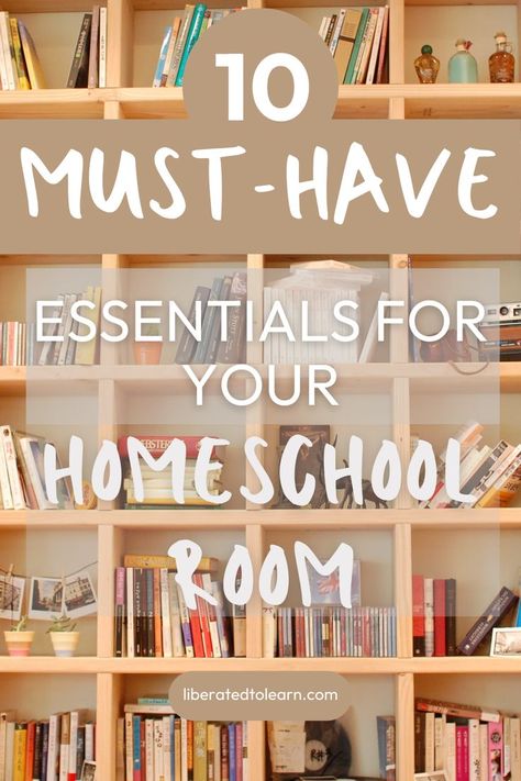 Creating a homeschool room is both fun and exciting. The joy is in preparing what it will look like and what you’ll have in it, but have you ever thought about the essentials of a homeschool room? We've compiled a list of 10 MUST-HAVE essentials for your homeschool room! Homeschool Montessori Room, Homeschool Essentials Preschool, Home School Room Preschool Ideas, Homeschool Essentials Elementary, Cozy Homeschool Room Ideas, Tiny Homeschool Room, Good And The Beautiful Homeschool, Homeschool Room Setup, Kindergarten Homeschool Room Ideas