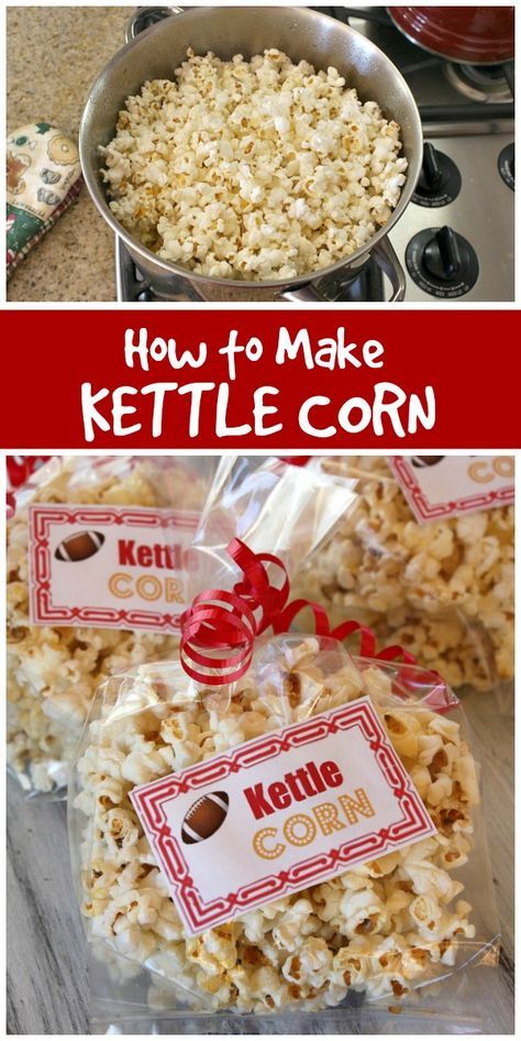 How to Make Kettle Corn recipe from RecipeBoy.com #kettle #corn #recipe #RecipeBoy via @recipegirl Homemade Kettle Corn, Kettle Corn Recipe, Flavored Popcorn Recipes, Popcorn Recipes Sweet, Kettle Popcorn, Popcorn Recipes Easy, Caramel Corn Recipes, Popcorn Treats, Popcorn Balls