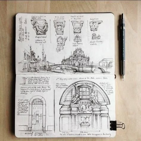 Moleskine Drawing, Sketchbook Architecture, Architecture Journal, Architecture Drawing Sketchbooks, Architecture Sketches, Architecture Sketchbook, Some Drawings, Architecture Design Sketch, Architecture Drawing Art