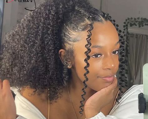 Short 4c Hair Wedding Style, Natural Hair Ponytail Styles For Wedding, Natural Hairstyles For Black Women, High Bun Hair, Ideas For Long Hair, Natural Hair Bun Styles, Sleek Ponytail Hairstyles, Curly Crochet Hair Styles, Blonde Curly Hair