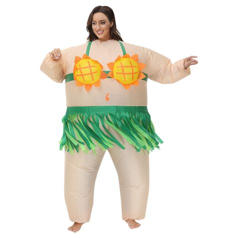 Hawaiian Costume, Christmas Party Wear, Hawaiian Party Theme, Hula Skirt, Adult Ballet, Suit Clothing, Funny Dresses, Hula Dance