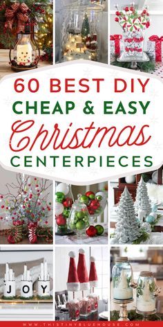 Christmas Party Centerpieces, Diy Christmas Centerpieces, Christmas Table Decorations Centerpiece, Centerpieces Christmas, Treats Christmas, Christmas Party Table, Dollar Tree Christmas Decor, Christmas Centers, Christmas Table Centerpieces