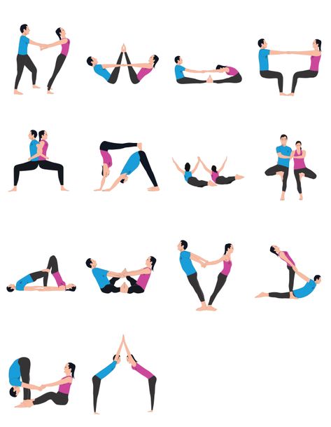 Couples Yoga Challenge, Two Person Yoga Poses, Two Person Yoga, Yoga For Two, 2 Person Yoga, Two People Yoga Poses, 2 Person Yoga Poses, 2 People Yoga Poses, Couples Yoga Poses