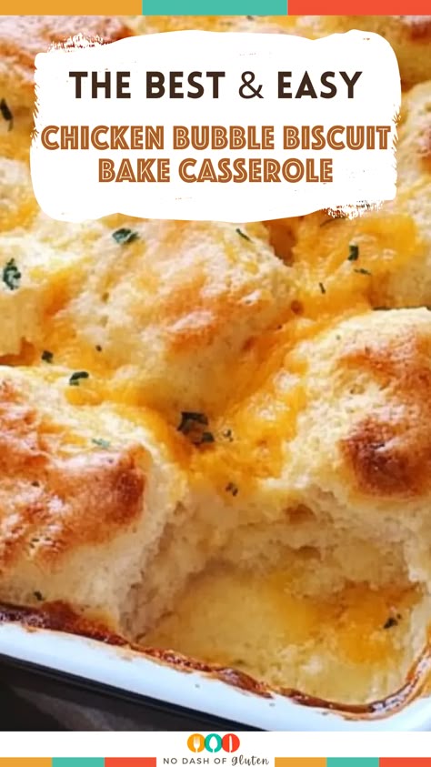 This Chicken Bubble Biscuit Bake Casserole is the ultimate comfort food! Juicy chicken, creamy sauce, crispy bacon, and fluffy biscuits come together in a deliciously easy dish. Perfect for family dinners! Click to get the full recipe and enjoy tonight! Crockpot Corn On The Cob, Bubble Bake, Potato Desserts, Grand Biscuit Recipes, Chicken Biscuit Casserole, Crockpot Corn, Bisquick Chicken, Baked Chicken Casserole, Biscuit Casserole