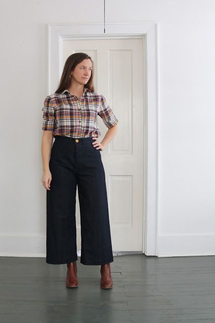 Persephone Pants, Grainline Studio, Sewing Pants, Sailor Pants, Madras Plaid, Clothing And Textile, Sewing Pattern Design, Fall Ideas, Pants Pattern