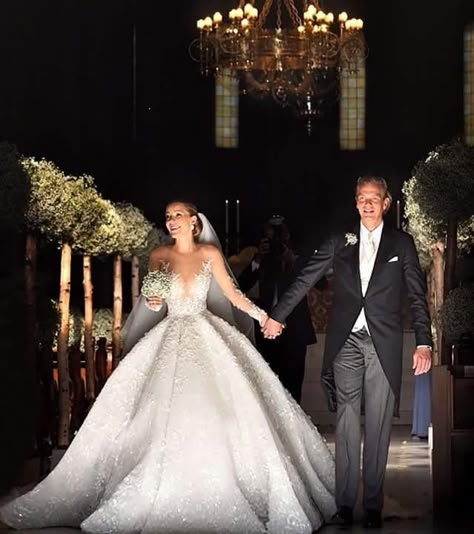 Victoria Swarovski's Michael Cinco Wedding Dress | POPSUGAR Fashion Expensive Wedding Dress, Baju Kahwin, Expensive Wedding, Michael Cinco, Celebrity Wedding Dresses, Wedding Expenses, Couture Wedding Gowns, Boutique Chic, Fitted Wedding Dress