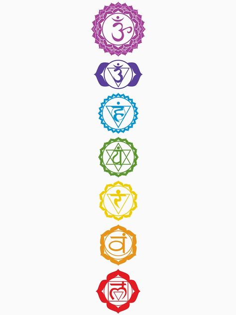 Chakra Simbolos, 7 Chakras Art, Chakras Aesthetic, Simple Lotus Flower Tattoo, Zibu Symbols, Chakra Decor, Chakra Tattoo, 7 Logo, Chakra Symbols