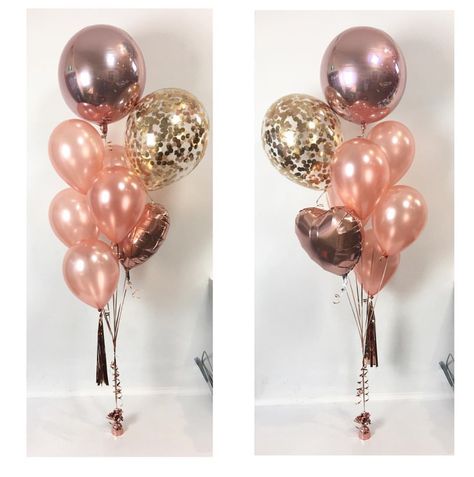 Fiesta Idee Babyshower, Rose Gold Party, 30th Bday, Dirty 30, Balloon Centerpieces, Birthday Party 21, 18th Birthday Party, 30th Birthday Parties, Rose Gold Heart