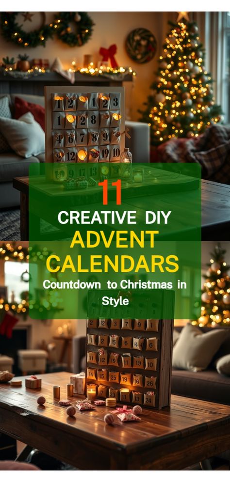 DIY Advent Calendar Ideas Handmade Advent Calendar Diy, Advent Countdown Ideas, Diy Adult Advent Calendar, Christmas Calendar Ideas, Easy Diy Advent Calendar, Advent Calendar Ideas Diy, Diy Advent Calendar Ideas, Homemade Advent Calendar, Diy Christmas Advent