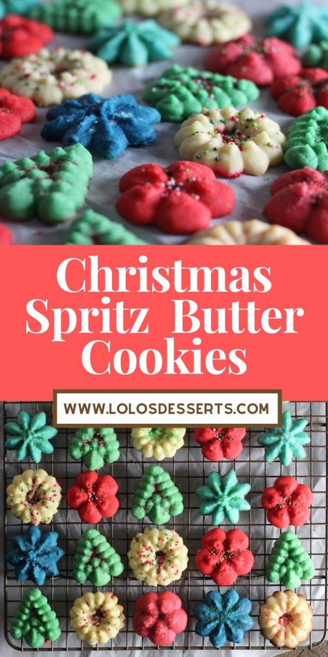 Butter Spritz Cookies Recipes Best, Spritz Cookies Recipes Best, Spritz Cookies Recipes, Best Spritz Cookie Recipe, Cookie Recipe Christmas, Christmas Spritz, Butter Spritz Cookies, Christmas Spritz Cookies, Christmas Butter