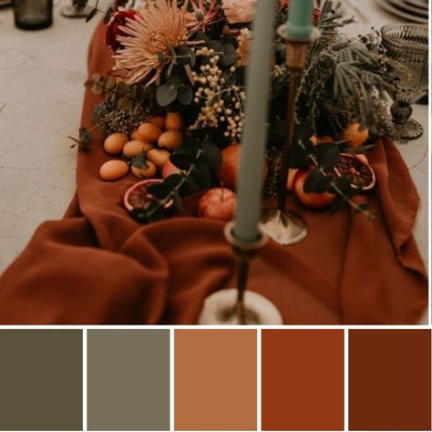 The best burnt orange wedding color schemes for a rich romantic feel Burnt Orange Color Palette Wedding, Burnt Orange Wedding Color Palette, Burnt Orange Wedding Color Schemes, Burnt Orange Weddings Decorations, Burnt Orange Wedding Colors, Burnt Orange Color Palette, Orange Wedding Color Scheme, Orange Wedding Color Palette, Grad Dinner