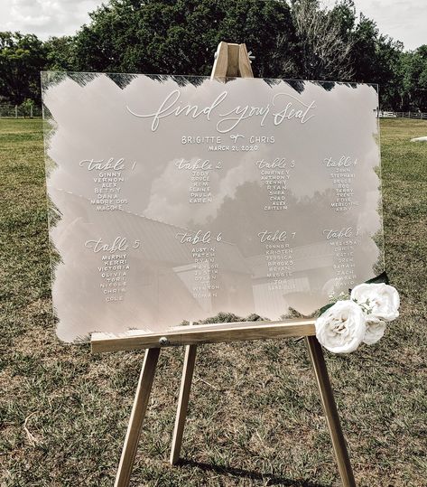 Seating Chart Acrylic, 12 Tables, Clear Acrylic Sign, Acrylic Wedding Signs, Seating Chart Sign, Acrylic Wedding Sign, Wooden Wedding Signs, Modern Wedding Decor, Custom Wall Decor