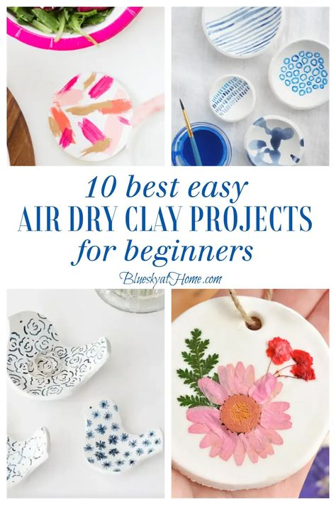 Easy Air Dry Clay Projects, Beginner Clay Projects, Easy Air Dry Clay, Crafts For Beginners, Homemade Clay, Pretty Crafts, Clay Magnets, Diy Air Dry Clay, Air Dry Clay Projects