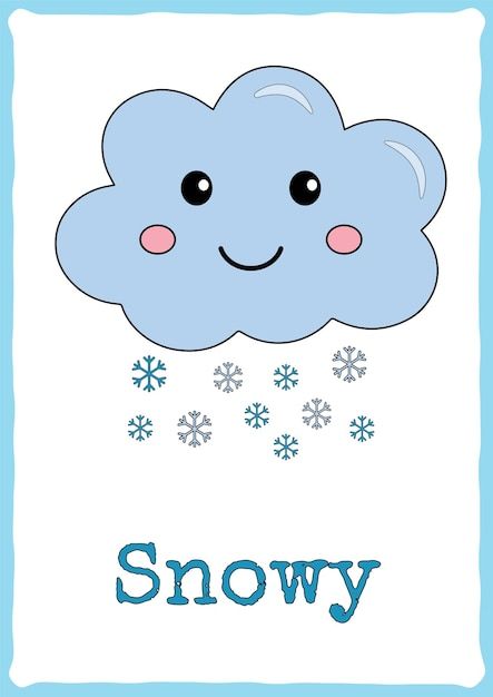 Weather Cards Preschool Free Printable, How Is The Weather, Turkey Crafts For Preschool, Weather Flashcards, Weather For Kids, Cute Weather, Weather Clipart, Flowers Paper Craft, Preschool Weather