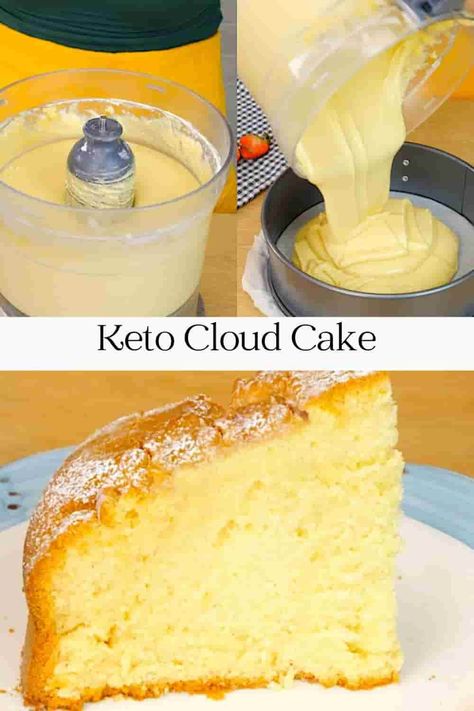 Keto Quiche, Cloud Cake, Desserts Keto, Postre Keto, Easy Keto Recipes, Keto Pancakes, Keto Cake, The Best Dessert, Keto Dessert Easy