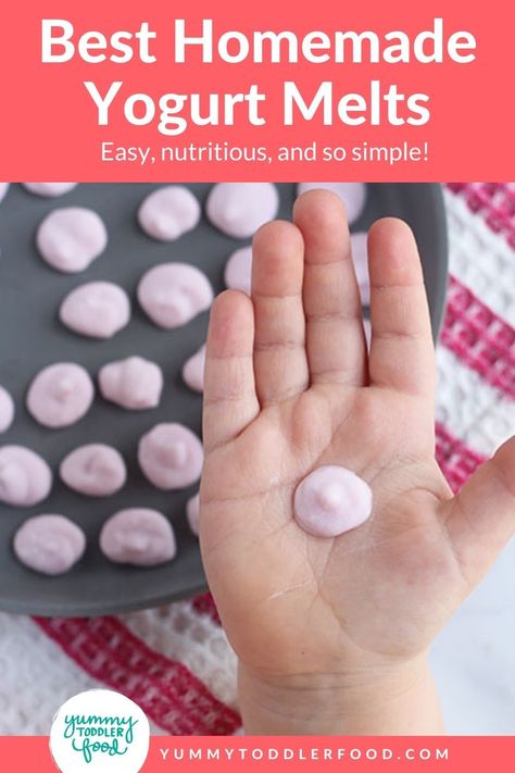 Healthy Baby Snacks, Yogurt Drops, Kids Yogurt, Diy Yogurt, Frozen Yogurt Bites, Yogurt Melts, Yogurt Snacks, Melt Recipe, Yogurt Bites