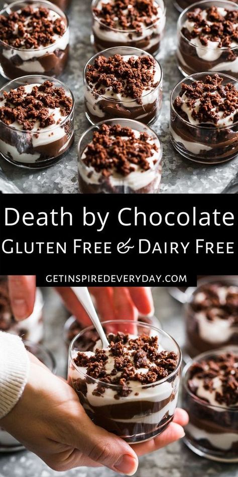 Dairy Free Trifle, Vegan Trifle, Dairy Free Chocolate Dessert, Dairy Free Dessert Easy, Chocolate Gluten Free, Gluten Free Dairy Free Dessert, Dairy Free Brownies, Aip Desserts, Chocolate Trifle