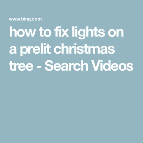 how to fix lights on a prelit christmas tree - Search Videos Prelit Christmas Tree, Fake Christmas Trees, Wrapped Lights, Prelit Tree, Pre Lit Christmas Tree, Xmas Lights, Led Christmas Lights, T Lights, Wood Tree