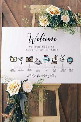 Wedding Signboard, Welcome Wedding Board, Wedding Sign In Book, Wedding Signs Welcome, Wedding Order Of Events, Unique Wedding Signs, Order Of The Day Wedding, Bff Wedding, Gold Wedding Signs