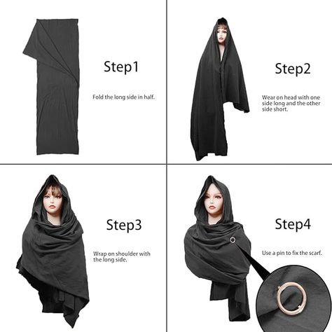 Amazon.com: JCBFUME Cowl Hood Scarf Rogue Hood Medieval Cloak Renaissance Costume Men Neck Warmer Hooded Cape Hat Cyberpunk Accessories (Blue) : Clothing, Shoes & Jewelry Cyberpunk Outfit Design, Medieval Clothing Men, Cyberpunk Accessories, Hooded Cowl Scarf, Rogue Cosplay, Disney Bound Outfits Casual, Medieval Hats, Medieval Cloak, Cowl Hood