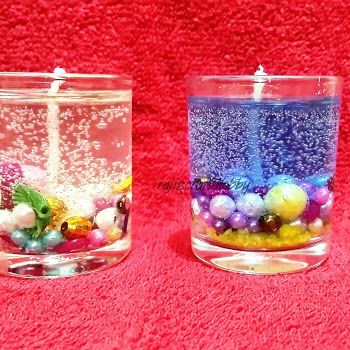 Transparent Wax Candles, Gel Wax Candles Diy, Floating Candle Vases, Making Gel Candles, Floating Tea Light Candles, Fancy Candle Holders, Jel Mum, Gel Candle Diy, Water Candles