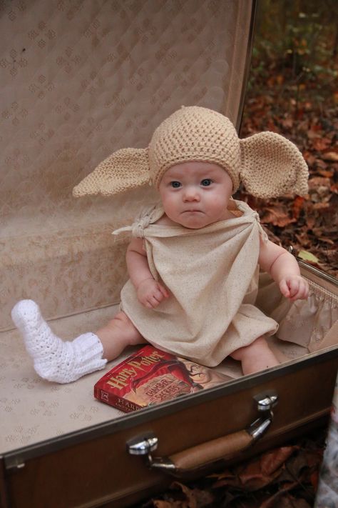 Dobby Halloween Costume, Dobby Costume, Baby Kostüm, Harry Potter Baby Shower, Harry Potter Baby, Disney Halloween Costumes, Foto Baby, Harry Potter Party