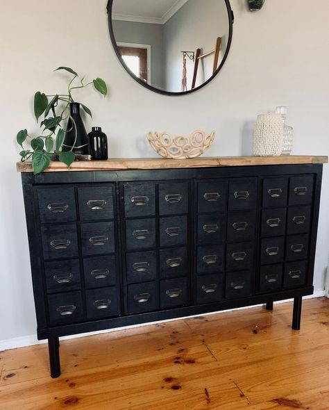 Apothecary cabinet made using cube unit | Bunnings Workshop community Living Room Entryway Ideas, Room Entryway Ideas, Apothecary Table, Upcycled Cabinet, Apothecary Chest, Dresser Refinish, Build A Frame, Cube Unit, Studio Loft