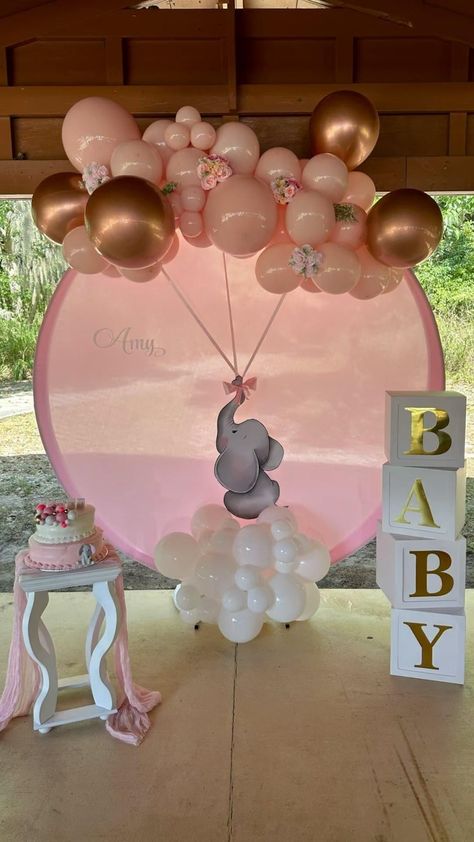 Girl Babyshowerparty Ideas, Elephant Themed Baby Shower Ideas Girl, Cute Girl Baby Shower Themes, Dusty Pink Baby Shower Ideas, Mini Baby Shower Ideas, Baby Shower Ideas Girl Decorations, Spring Time Baby Shower Ideas, Unique Baby Shower Themes For A Girl, Adornos Baby Shower