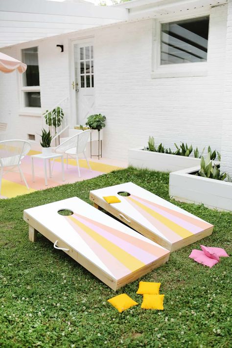 Cornhole Yard Game DIY Yard Game Diy, Cornhole Board Ideas, Diy Cornhole, Diy Cornhole Boards, Cornhole Boards Designs, Yard Game, Diy Yard Games, Corn Hole Diy, Cornhole Designs