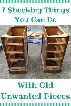 Drawers Repurposed Diy, Junk Furniture, Rehab Furniture, Repurposed Desk, Drawers Repurposed, 1000 Lifehacks, Organizational Ideas, Old Desks, Diy Upcycling