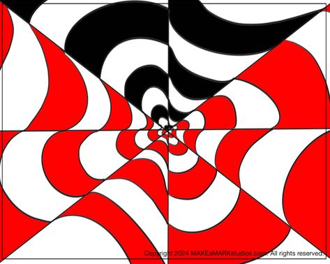 How to draw an op art design » Make a Mark Studios Rhythm Art Drawing, Principle Of Design Rhythm, Elements Of Art Space, Op Art Design, Principle Of Design, Value Drawing, Rhythm Art, The Elements Of Art, Optical Illusion Drawing