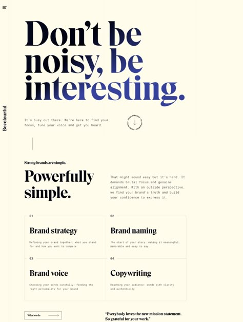 The Best 671 Typography Landing Page Design Examples - Lapa Ninja Language Website Design, Copywriter Portfolio Website, Copywriter Logo, Leadership Branding, Business Typography, Typography Website, Language App, Fonts For Business, Product Landing Page