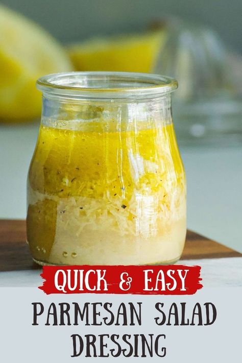 Parmesan Salad Dressing, Parmesan Dressing Recipe, Garlic Salad Dressing, Easy Salad Dressing Recipes, Parmesan Salad, Salad Dressing Recipes Healthy, Easy Salad Dressing, Salad Dressing Recipes Homemade, Asian Salad