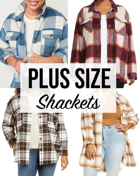 My favorite Fall trend plus size shackets. A new Fall trend has emerged and it is a caught between a coat and a flannel shirt. The shacket. Flannel Outfits Plus Size Women, Flannel Plus Size, Shaket Outfits For Women Plus Size, Plus Size Shackets, Plus Size Plaid Shirt Outfit Fall, Plus Size Shacket Outfit Women, Plus Size Shacket Outfit, Over Sized Flannel Outfit, Womens Flannel Outfit